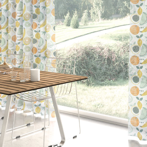 Cortinas sugar con estampados para cocina